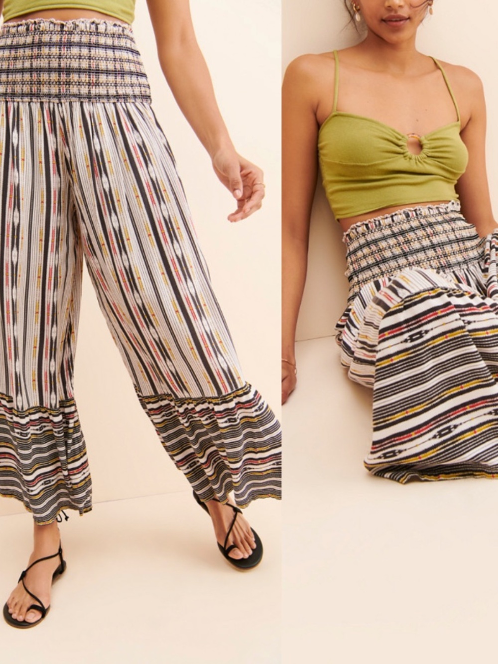 Maeve Multicolor Striped Wide-Leg Pants
